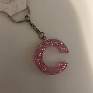 c initial resin keychain
